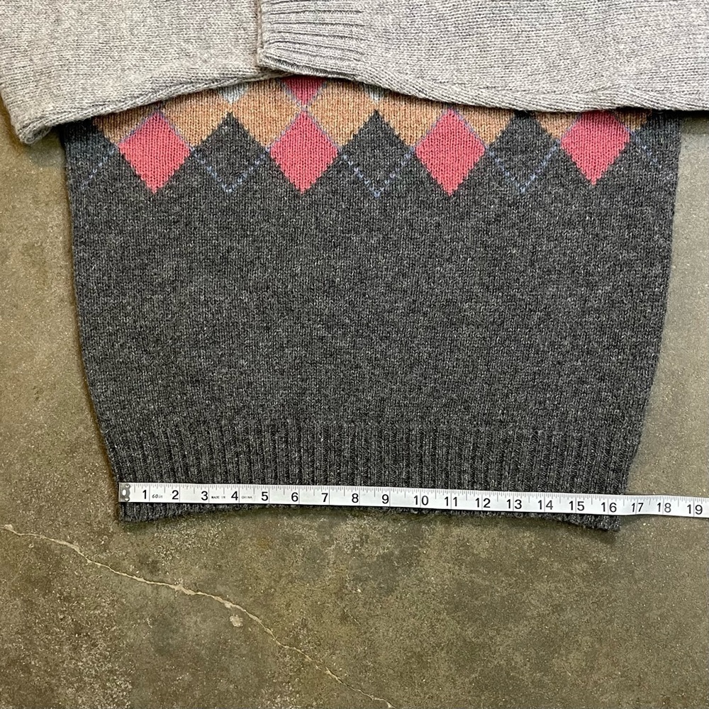 Vintage Thane 100% Shetland Wool Geometric Knit Sweater - Picture 8 of 8